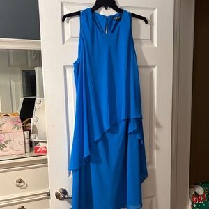 Lauren Ralph Lauren Asymmetrical Blue Dress